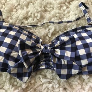 Gingham Bandeau Bikini Top